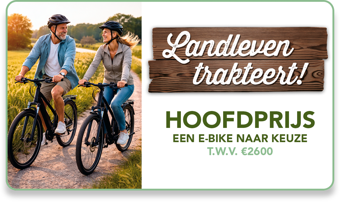 Hoofdprijs - Een E-Bike naar keuze t.w.v. €2600